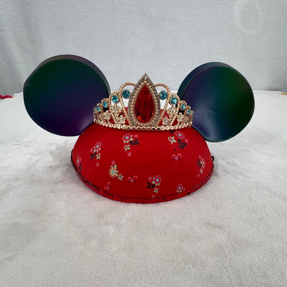 Disney Parks Princess Elena of Avalor Mickey Ears Hat Jeweled Tiara Iridescent